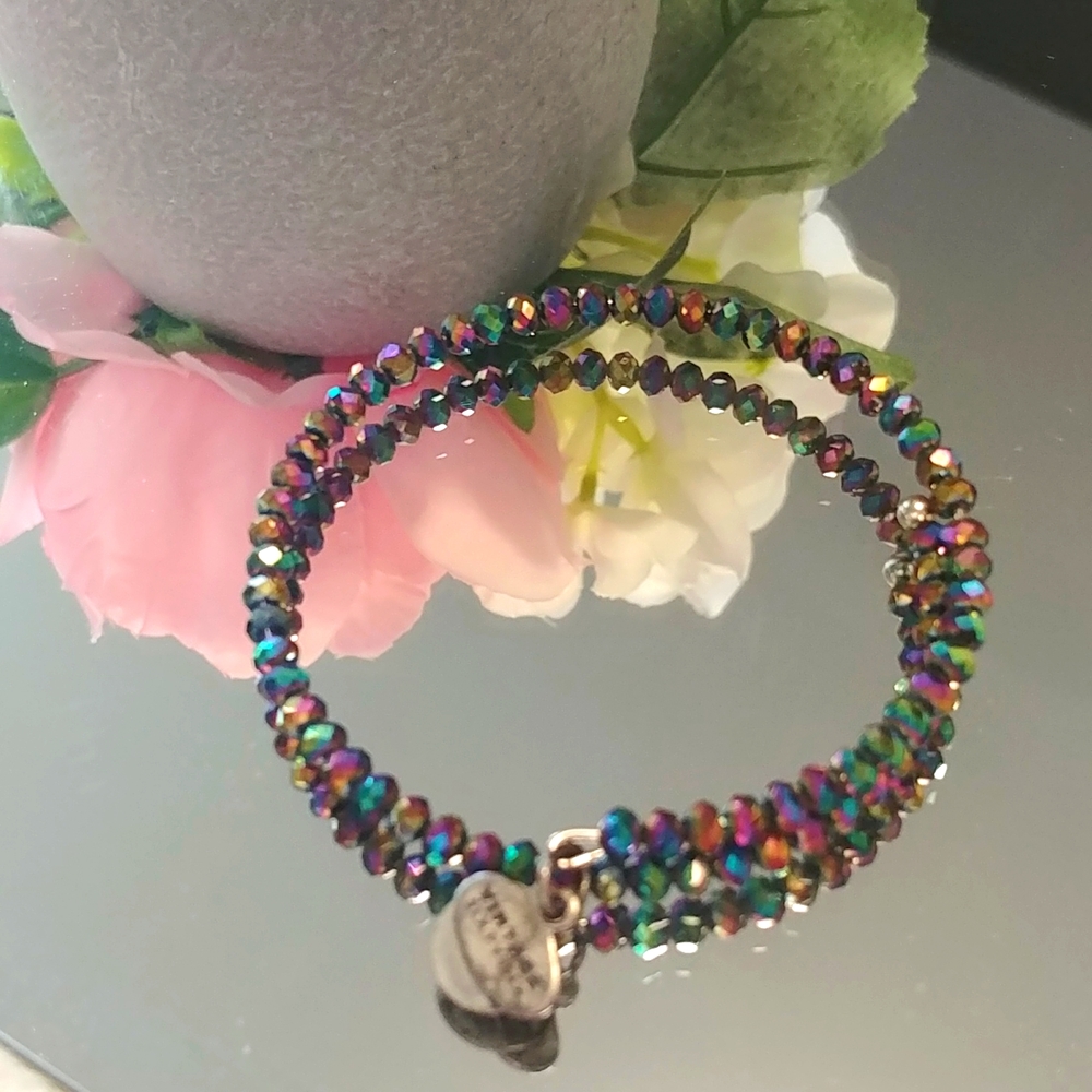 Alex and Ani Wrap Beaded Multi Coloured Bracelet